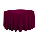 Table cloth, for 5’ table, round, burgundy Cost per table cloth: TT$40.00