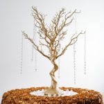 Manzanita tree, centrepiece, gold. Price: $200/centrepiece