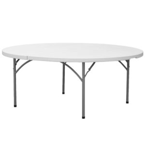 Table, round, folding, 5’ diameter. Cost per table: TT$40.00 (plus a delivery charge where applicable)