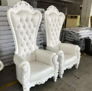 COMING SOON - Throne chairs, white (pair) - $1,200